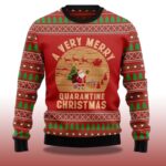 2025 A Very Merry Quarantine Christmas Ugly Christmas Sweater - Image 2