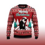 2025 Black cat Meowy Christmas Ugly Christmas Sweater - Image 2