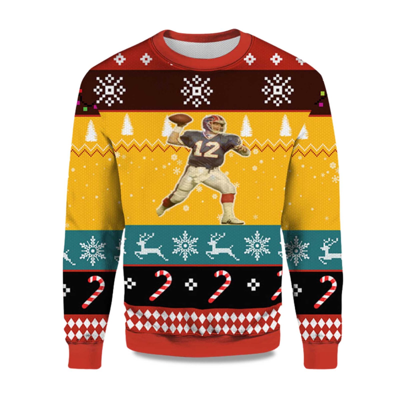 2025 Jim Kelly Bills Ugly Christmas Sweater