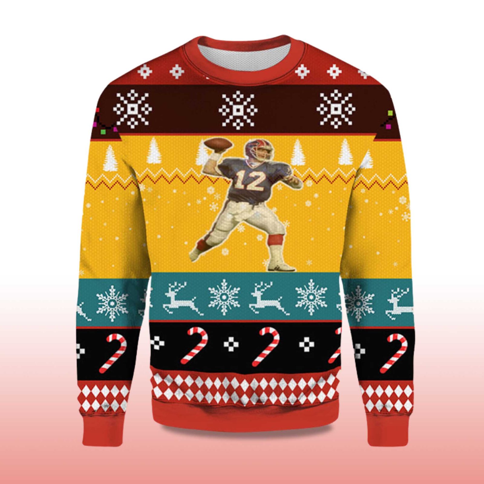 2025 Jim Kelly Bills Ugly Christmas Sweater