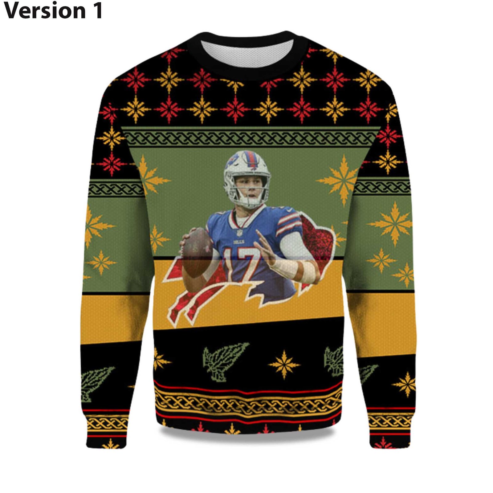 2025 Josh Allen Bills Ugly Christmas Sweater