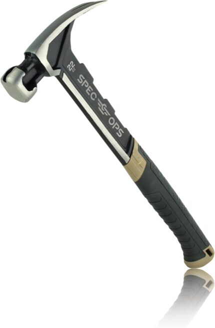 Spec Ops Tools Framing Hammer, 22 Oz, Rip Claw, Smooth Face, Shock-Absorbing Grip, 3% Donated to Veterans