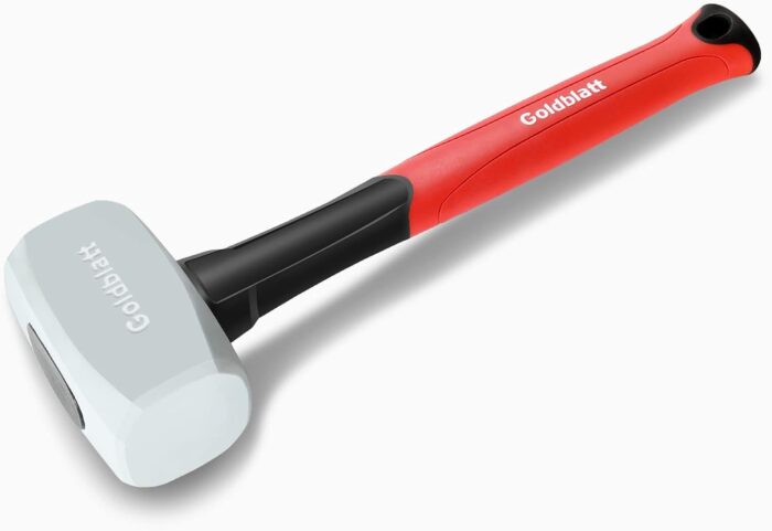 Goldblatt Rubber Mallet 16 oz. Low Recoil Rubber Hammer with Solid Head & Soft-grip Handle, Double-Faced Soft Mallets, Soft Blow Tasks, No Damage for Camping, Woodworking and Flooring | White - Image 7