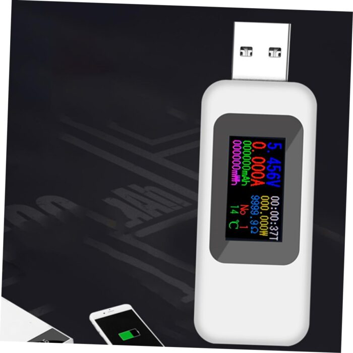 4pcs USB Multimeter Tester for Voltage and Measurement Black White No Battery Included Accurate Power for USB Devices Display Durable and Practical Design - Image 9