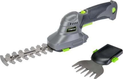 Genesis Cordless Grass Shear & Shrubbery Trimmer – 2 in 1 Handheld Hedge Trimmer 8V 2000mAh Electric Grass Trimmer Hedge Shears/Grass Cutter, Rechargeable Battery, and Charger (GLGT08B)