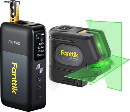 Fanttik A10 Pro 2-in-1 Digital Laser Tape Measure with HD IPS Color Display & Fanttik D2 APEX Laser Level with Plumb Points