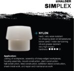 Halder 3078080 Soft-Face Mallet with Cast Steel Superplastic/Nylon Housing, Multi-Colour, 80 mm - Image 7