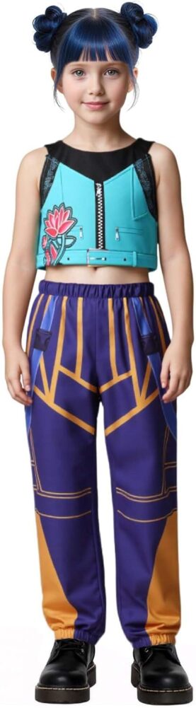 Girls Pop Singer Dress Up Costume Kids Halloween Cosplay Stage Role Play Outfit