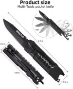 Multitool Knife 17 in 1Fire Starting Sticks, Bottle Opener, Saw Screwdrivers Bottle Opener, Whistle, Window Breaker and More -Perfect for Camping, Outdoor, Survival and Everyday Use,Gifts for Men Dad - Image 3