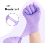 Disposable Nitrile Exam Gloves, 3-mil, Lilac Gloves Disposable Latex Free, Powder Free - Image 4