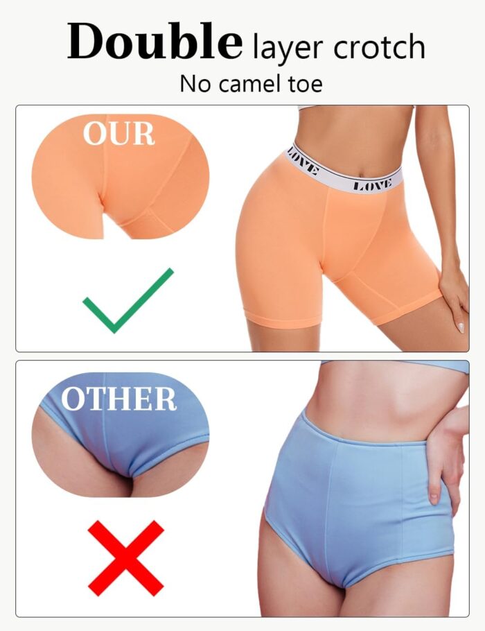 Womens Boxer Briefs High Waisted Modal Boy Shorts Underwear - Image 3