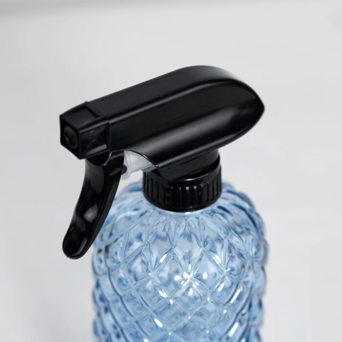 12Oz Glass Plant Spray Bottle, Gem Pattern Glass Sprayer, Watering Can with Black Plastic Top Pump, Handheld Watering Can for Indoor Outdoor Potted Plants and Greenery (Blue) - Image 4