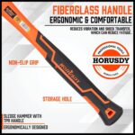 HORUSDY 16 Oz Rubber Mallet Hammer, Fiberglass Rubber Mallet Handle - Image 5