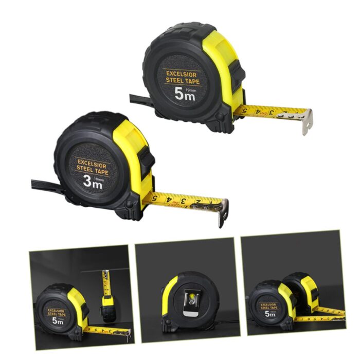 2 Pcs Metric and Measuring Tapes and Carbon Steel Tape Measure for Carpentry Construction Woodworking DIY Projects with Abs Case - Image 8