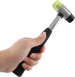 Rubber Mallet Hammer 25mm Double-Face Nylon Rubber Hammer, Soft & Hard Head Mallet with Replacement Heads for Jewelers, Woodworking, Floor Installation - Image 6