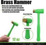GRIP 3 pc Deadblow Multi-Purpose Hammer Set - 12 oz Brass Hammer, 1 lb Ball Peen Hammer, 1/2 lb Deadblow Mallet - Metal Shaping - Home, Garage, Workshop - Image 3