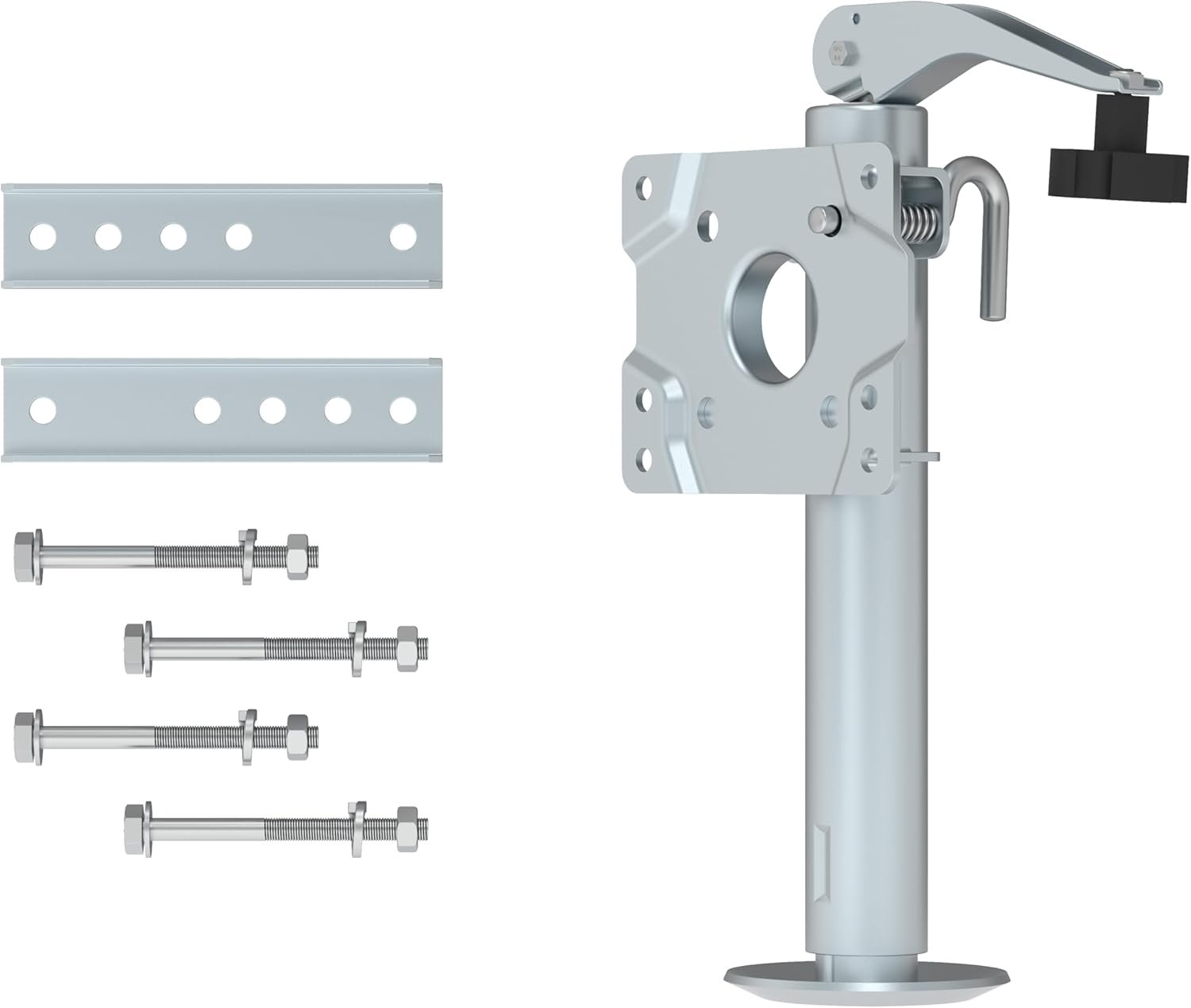 Swivel Bolt-on Trailer Jack, Trailer Jack Stand, 10″ Vertical Movement, Mounting Hardware Included, 1000 lbs
