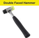 Rubber Mallet Hammer 25mm Double-Face Nylon Rubber Hammer, Soft & Hard Head Mallet with Replacement Heads for Jewelers, Woodworking, Floor Installation - Image 2