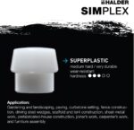 Halder 3078080 Soft-Face Mallet with Cast Steel Superplastic/Nylon Housing, Multi-Colour, 80 mm - Image 8