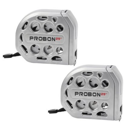 Qivine 7.5M 25FT Hollow Retractable Tape Measures, Anti-Corrosion Stainless Steel Tape Measures, Waterproof Measure Tapes with Double-Sided Scale Self-Lock Plastic Shell for Household (25FT)