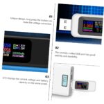 4pcs USB Multimeter Tester for Voltage and Measurement Black White No Battery Included Accurate Power for USB Devices Display Durable and Practical Design - Image 2