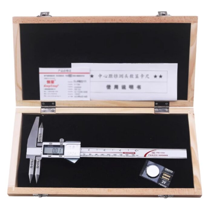 Digital Centerline and Edge-to-Center Caliper – IP54 Waterproof Stainless Steel Caliper with LCD Display, 0.01mm/0.0005" Resolution, Inch/MM, Hole Center Distance Measuring Tool (0.4"-6"/10-150mm) - Image 5