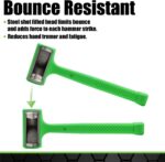 GRIP 3 pc Deadblow Multi-Purpose Hammer Set - 12 oz Brass Hammer, 1 lb Ball Peen Hammer, 1/2 lb Deadblow Mallet - Metal Shaping - Home, Garage, Workshop - Image 6