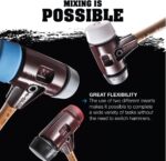 Halder 3078080 Soft-Face Mallet with Cast Steel Superplastic/Nylon Housing, Multi-Colour, 80 mm - Image 6