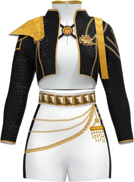Demon Costume Hunters Outfit for Kids Girls Skirt Set Halloween Costumes 2 Piece with Jacket and Skirt
