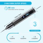 Electric Engraving Pen with 30 Bits, USB Rechargeable Cordless Etching Pen, Professional Mini Carving Machines Portable DIY Rotary Tool Engraver for Jewelry Stone Wood Glass Metal Plastic Resin Model - Image 2