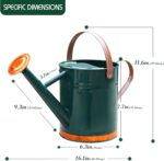 Metal Watering Can for Outdoor and Indoor Plants, Watering Can Decor, 1 Gallon (1 Gallon Green2) - Image 2