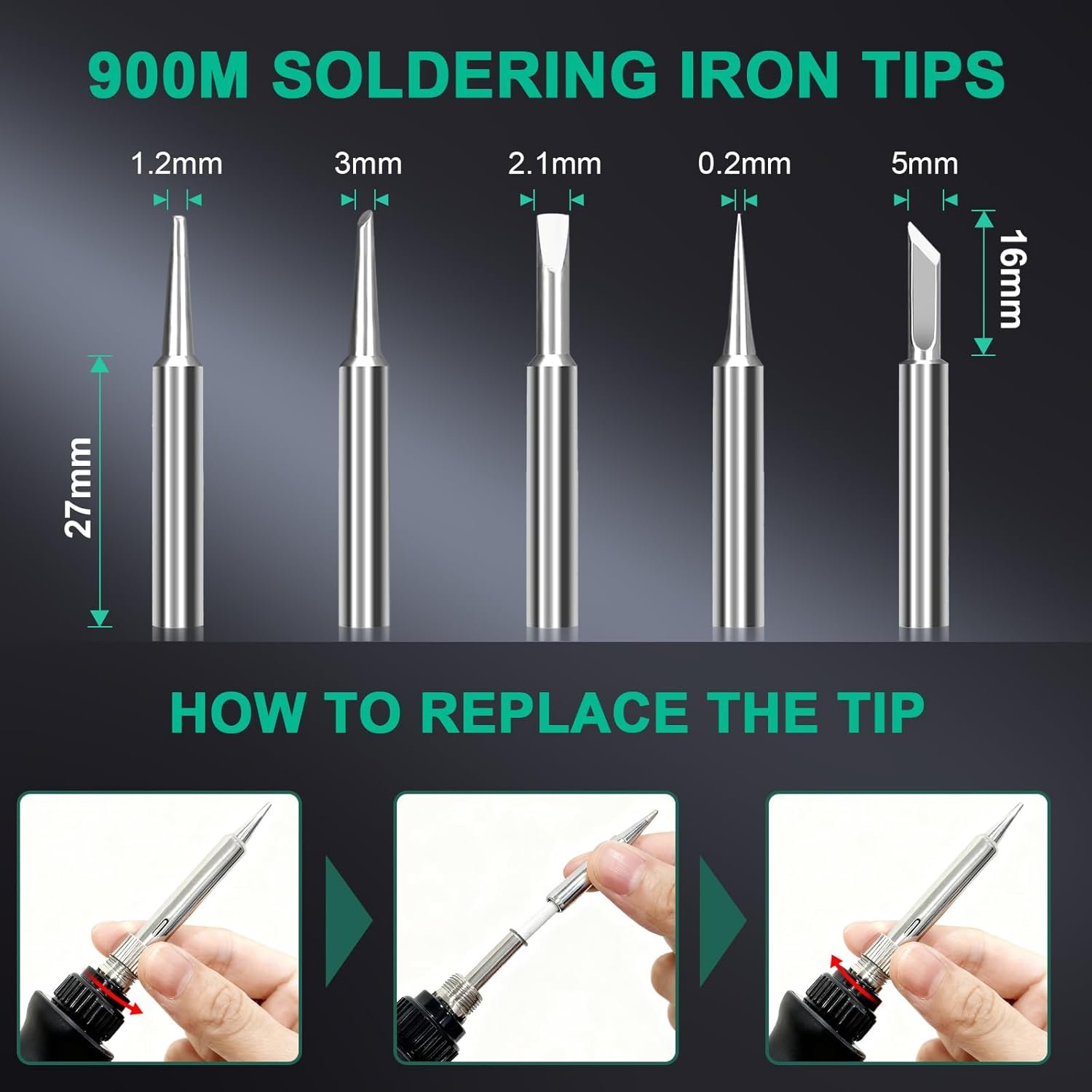 Soldering Iron Kit, 70W Soldering Gun with LED Digital Display, Adjustable Temperature 356-932℉ Solder Kit for Electronics, Includes 5pcs Tips, Stand, Solder Wire, Sponge, Paste, Black