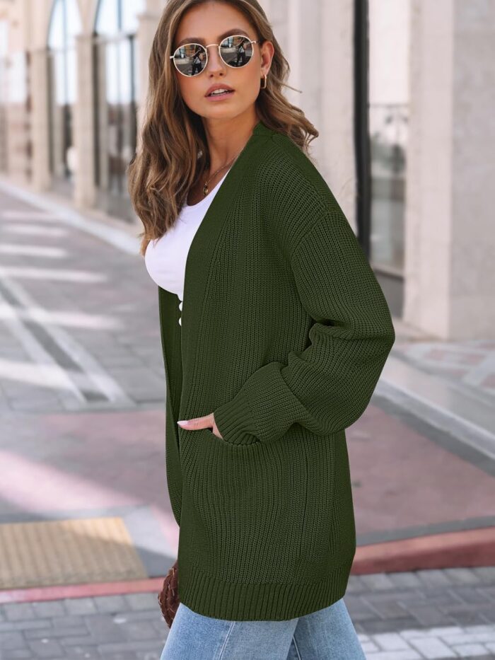 LILLUSORY Womens Oversized Cardigans Soft Knit Cardigan Sweater with Pockets - Image 33