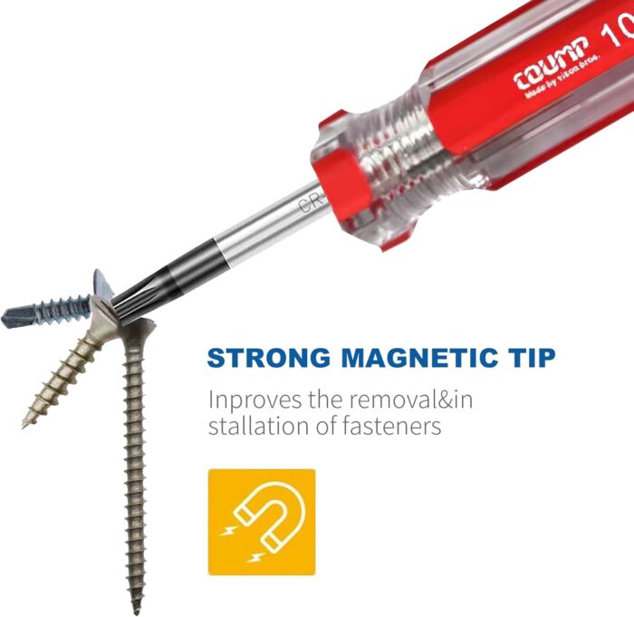 13-Piece Magnetic Torx Screwdrivers Set, Security Tamper Proof, T4、T5、T6、T7、T8、T9、T10、T15、T20、T25、T27、T30、T40 (red) - Image 4