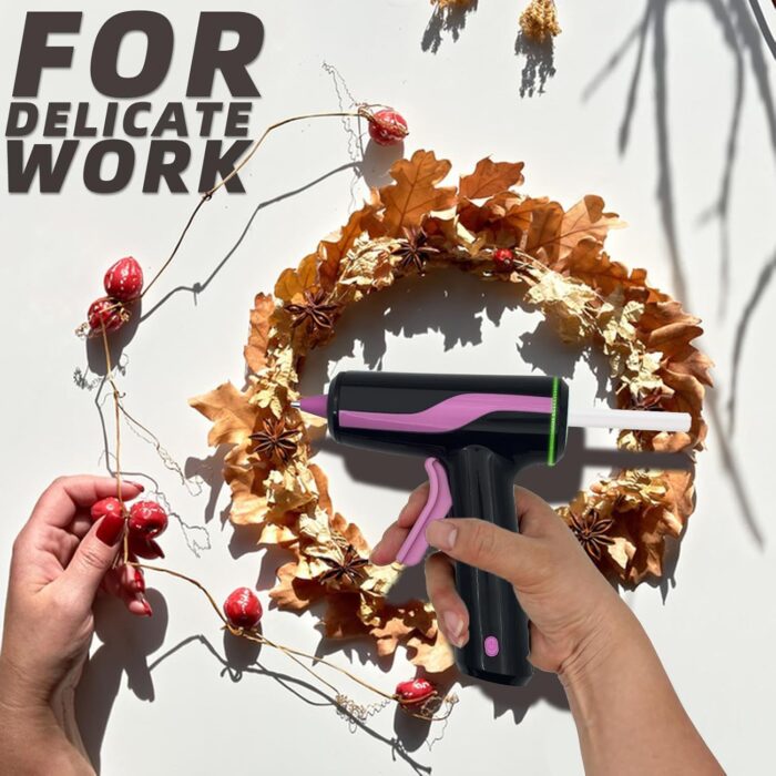 Cordless Hot Glue Gun, Rechargeable Hot Melt Glue Gun 2Ah Built-in Battery Smart Power-Off With 30pcs Premium Glue Sticks, 10pcs Wood Craft Sticks, Carry Case for DIY, Arts &Crafts - Image 8