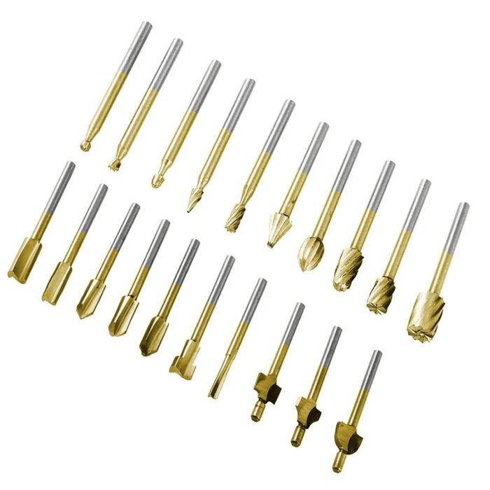 10Pcs HSS Router Carbide Engraving Bits & 10Pcs Router Bit with 1/8"(3mm) Shank Power Rotary Tools for DIY Woodworking, Carving, Sculpting, Engraving, Drilling. - Image 5