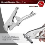 MAXPOWER 15-pc Locking Pliers Set with C-clamps, Long Nose, Pinch Off, Sheet Metal Clamp, U Shaped Pliers and Tool Bag - Image 5