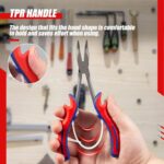 6" Long Reach Bent Nose Pliers for Jewelry Making, Carbon Steel Body with Teflon Finish - Image 6
