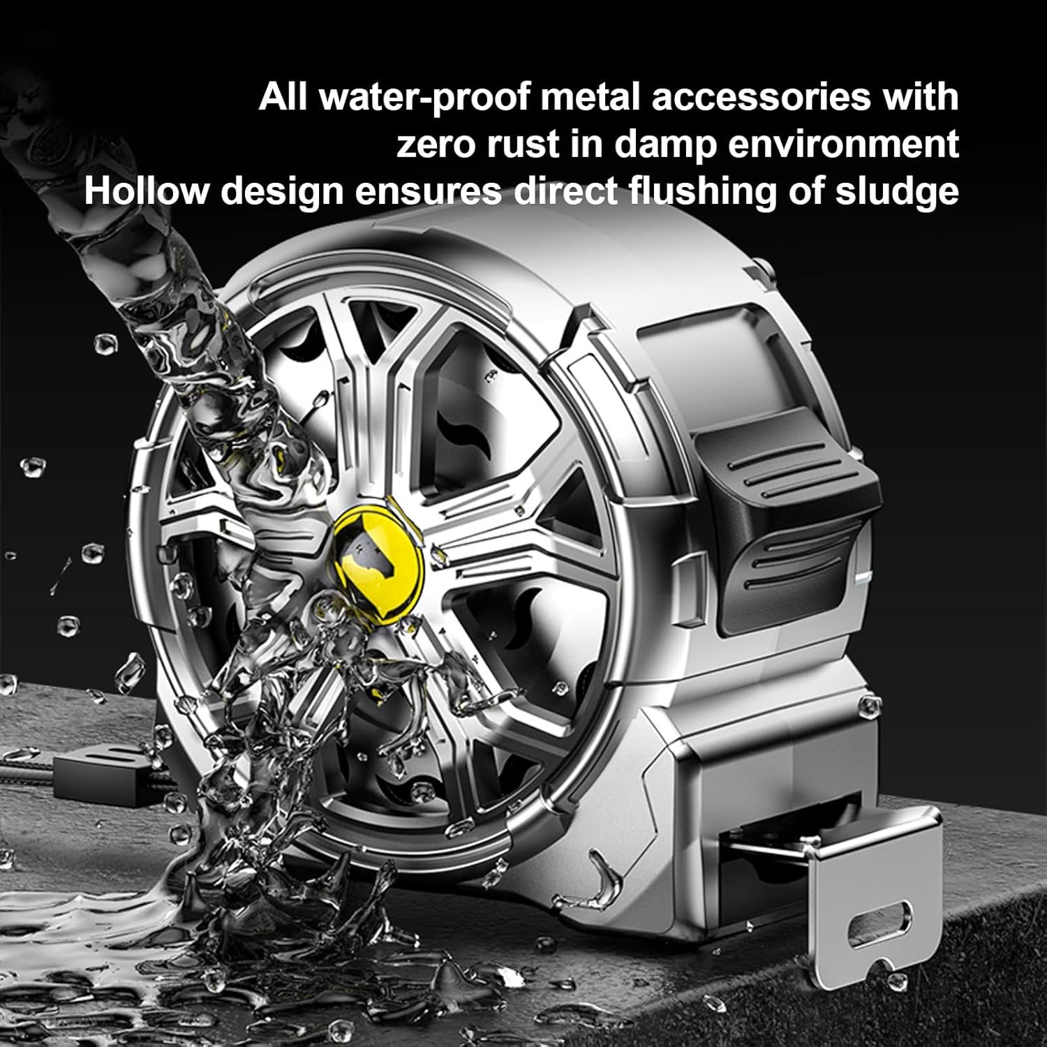 Tape Measure 25ft, Stainless Steel Retractable Tape Measure, Waterproof & Rustproof Steel Measuring Tape with Hollow Design for Renovation, Construction, Carpentry (25′)