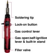 Master Appliance PI-20SiK Professional Cordless Butane Soldering Iron Kit [portable soldering station & heat tool] - Self-Igniting w/Adjustable Temperature - 680F - 820F, refillable with butane fuel - Image 4