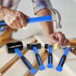 5-Pack Hammer Set,Rubber Mallet 32oz, Double-Faced Mallet 22oz,16oz Claw Hammer,16oz Ball Peen Hammer,3lb Sledge Hammer,Ergonomic Handle - Image 6