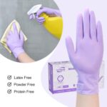 Disposable Nitrile Exam Gloves, 3-mil, Lilac Gloves Disposable Latex Free, Powder Free - Image 3