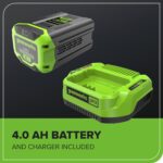 Greenworks 60V 17" Brushless (Push) Mower + 60V (610 CFM) Brushless Blower, 4.0Ah Battery and 3A Charger - Image 11