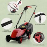Goplus Electric Lawn Mower, Versatile Corded Lawn Mower with Grass Collection Box, 10 AMP Motor, 13" Cutting Deck, 3 Adjustable Cutting Positions, Walk-Behind Small Lawnmower for Garden Farm Yard - Image 8