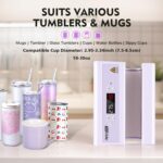 AKEYDIY Auto Tumbler Heat Press Machine 30OZ Mug Press Automatic Press & Release, Temp & Time Setting, Cup Transfer Machine for 11-30OZ Ceramic, Glass, w/Sublimation Papers, Heat Tape & Gloves - Image 2