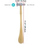 The Beadsmith Two-Sided Chasing Hammer – 11.5 Inches Wooden Handle, 2.25” Steel Head with a 14mm Ball Pein & 25mm Domed Face – Metalwork Tool Used to Add Texture & Dimension to Metalwork - Image 4