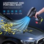 980,000 RPM Cordless Leaf Blower - 21V Electric Handheld Leaf Blower with 2×4.0Ah Batteries & Fast Charger - Lightweight for Patio, Lawn, Yard, Deck Cleaning - Image 5