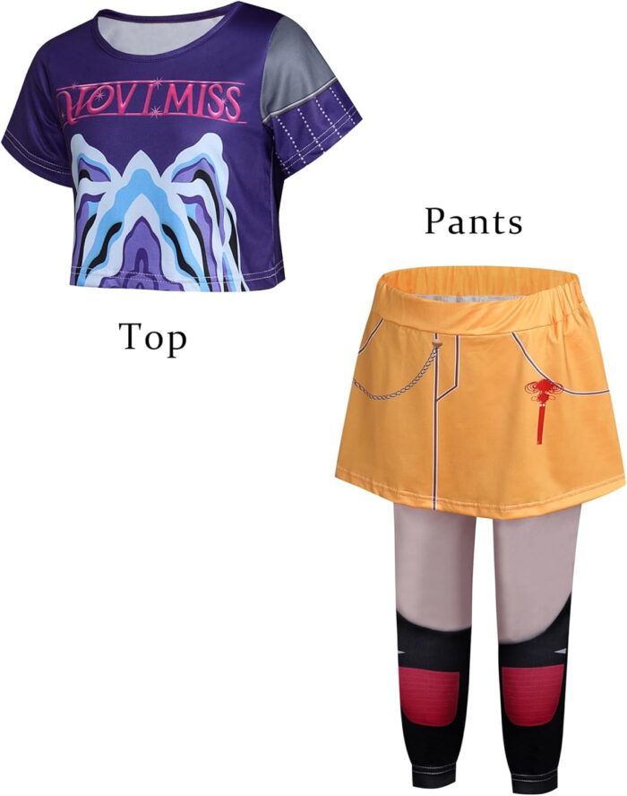 Girls Pop Singer Dress Up Costume Kids Halloween Cosplay Stage Role Play Outfit - Image 10
