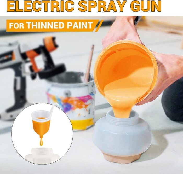 Paint Sprayer - BATAVIA HVLP Electric Spray Paint Gun, 1200ml High Capacity Container Easy to Clean, 4 Nozzles and 3 Patterns, for Furniture, Cabinets, Fence, Walls, Door, Garden Chairs etc - Image 5