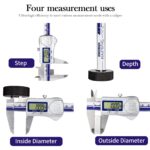 IP67 Absolute Origin Waterproof Electronic Digital Vernier Caliper Measuring Tool Stainless Steel,0-6 inch/150mm, Large LCD Screen，Extreme Accuracy - Image 4
